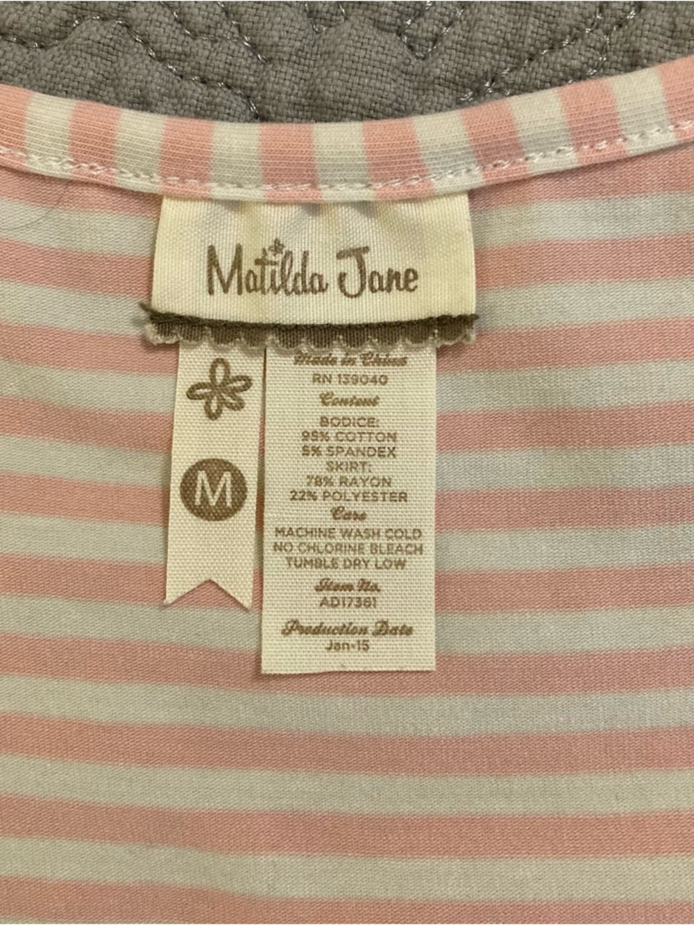 Matilda Jane Pink Striped Top with Olive Floral Midi Dress - Picture 6 of 11